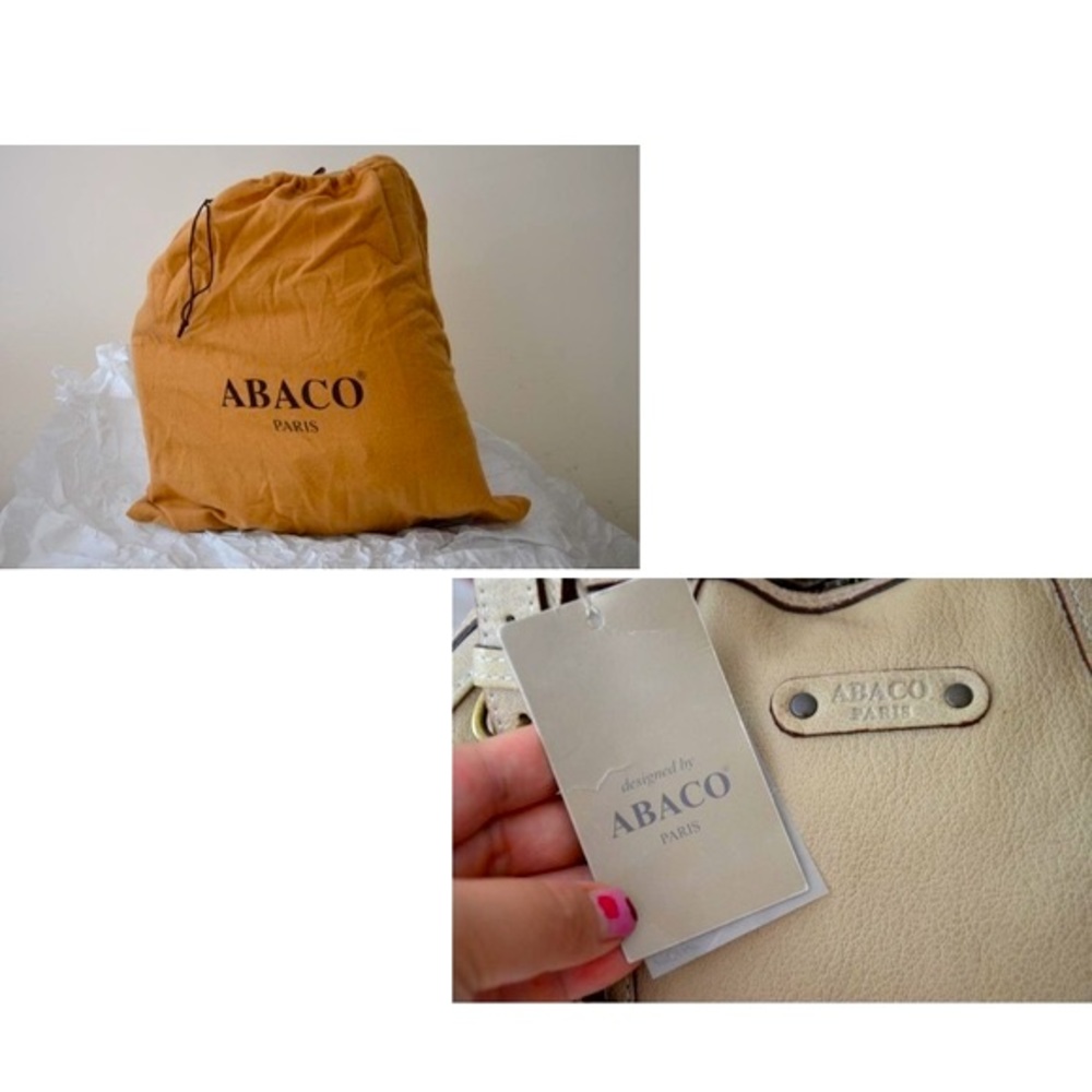Spring Sales ABACO Real Python Delano Bowling Beige Top Handle Bag New - Picture 8 of 8